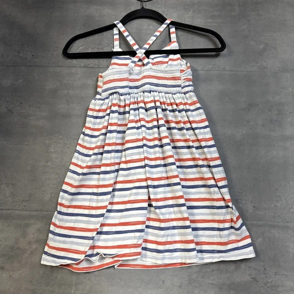 Girls Tommy Bahama Red White Blue Striped Dress Tie Knot Front Sz 7